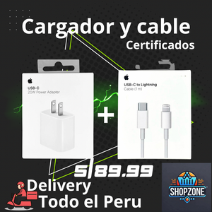 Cargador y cable Apple